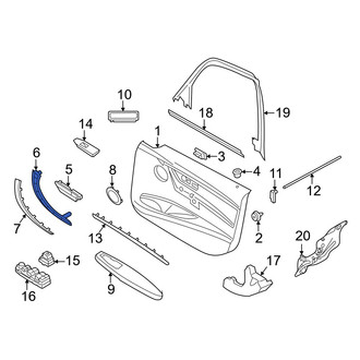BMW OE - Front Left Interior Door Pull Handle