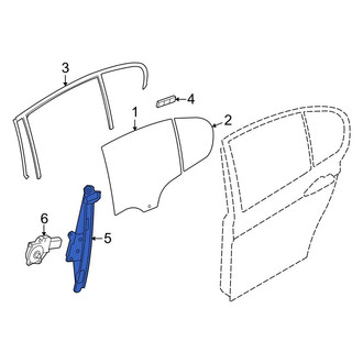 BMW OE - Rear Right Window Regulator