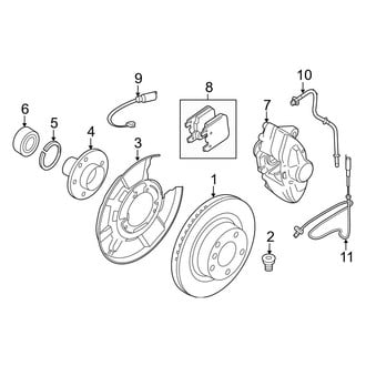 BMW OE - Rear Suspension - Brake Components (2-Piston Caliper), (Sedan)