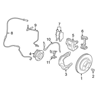 BMW OE - Front Suspension - Brake Components (1-Piston Caliper), (Sedan)