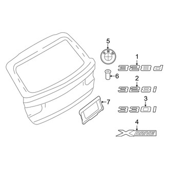 BMW OE - Lift Gate - Exterior Trim (Wagon)