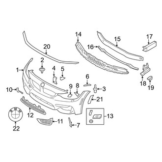 BMW OE - Front Bumper & Grille - Bumper & Components (Covers & Mounting)