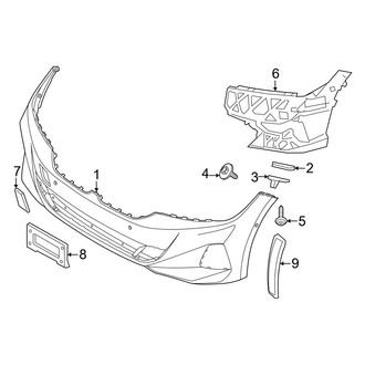 BMW OE - Front Bumper & Grille - Bumper & Components (Covers & Mounting), (Base)
