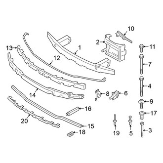 BMW OE - Front Bumper & Grille - Bumper & Components (W/O M Sport Package, Bumper Support), (Base)