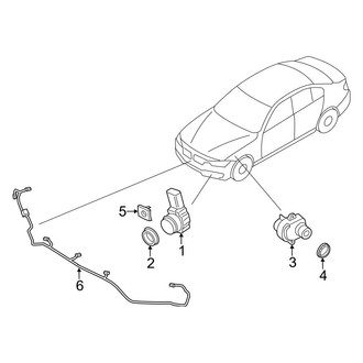 BMW OE - Front Bumper & Grille - Electrical Components (W/O M Sport Package, Park Distance Control), (Base)