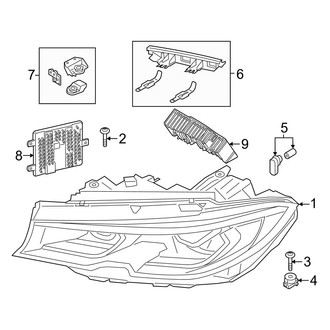 BMW OE - Front Lamps - Headlamp Components