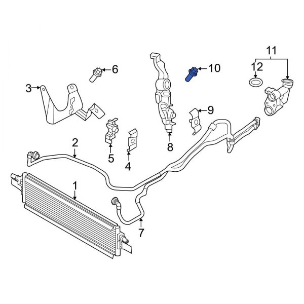 Automatic Transmission Oil Cooler Hose Banjo Bolt