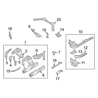 BMW OE - Fender - Structural Components & Rails (Sedan)