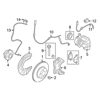 BMW OE - Front Suspension - Brake Components (W/O M Sport Brake)