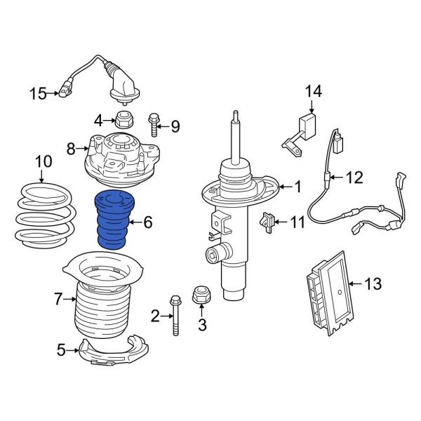 BMW OE 31338091402 Front Suspension Strut Bumper