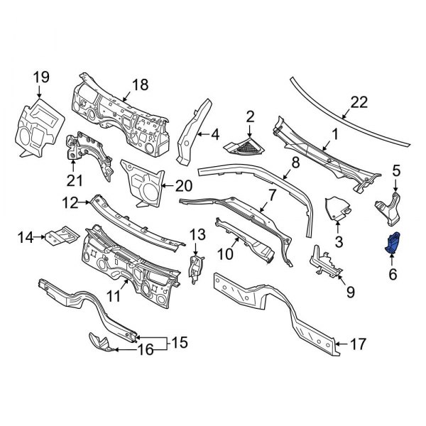 Cowl Panel Drain Hose