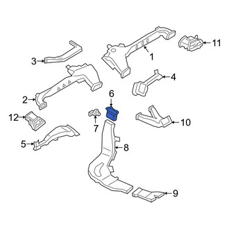 BMW OE - Right HVAC Duct Adapter