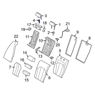 BMW OE - Rear Center Headrest Guide