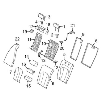 BMW OE - Seats & Tracks - Rear Seat Components (W/O M3 Seat Back), (Base)
