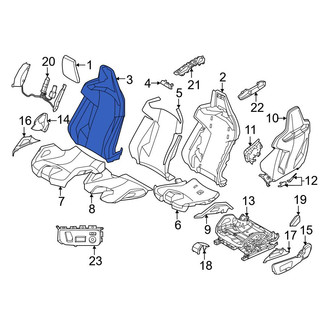 BMW OE - Front Left Seat Back Cushion Cover