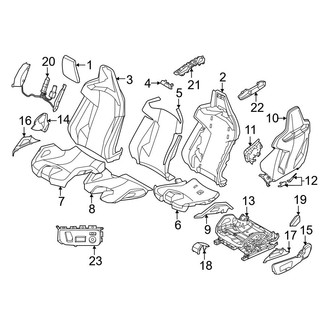 BMW OE - Seats & Tracks - Passenger Seat Components (With M Carbon Bucket Seats)