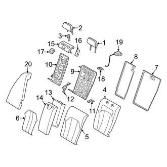 BMW OE - Seats & Tracks - Rear Seat Components (Seat Back)