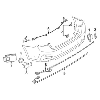 BMW OE - Rear Bumper - Electrical Components (With M Sport Package)