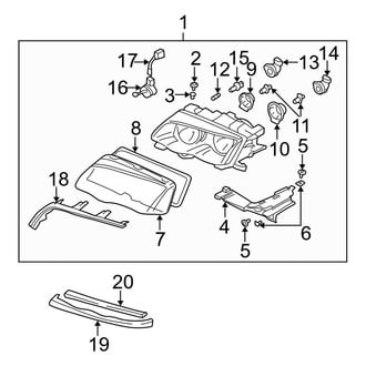 BMW OE - Front Lamps - Headlamp Components (W/O Xenon)