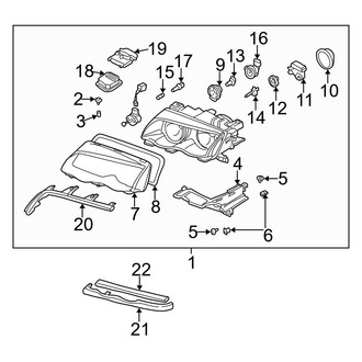 BMW OE - Front Lamps - Headlamp Components (With Xenon)