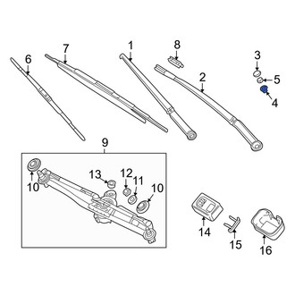 BMW OE - Front Wiper Arm Lock Plate
