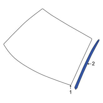 BMW OE - Front Windshield Molding