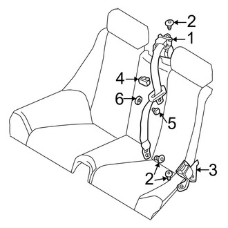 BMW OE - Restraint Systems - Rear Seat Belts (Convertible)