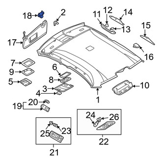 BMW OE - Sun Visor Bracket