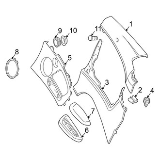 BMW OE - Quarter Panel - Interior Trim (Convertible)