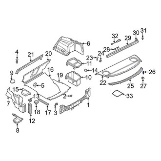 BMW OE - Package Tray Trim Screw