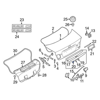 BMW OE - Rear License Plate Light Lens