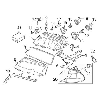 BMW OE - Front Lamps - Headlamp Components (Headlamps, W/O Xenon)