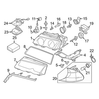 BMW OE - Front Lamps - Headlamp Components (Headlamps, With Xenon)