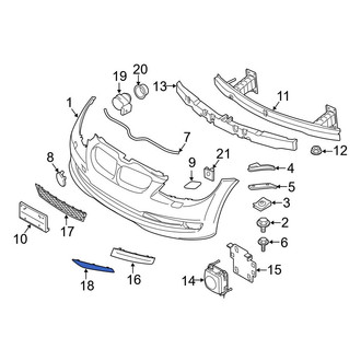 BMW OE - Front Left Grille Molding
