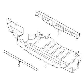 BMW OE - Radiator Support - Splash Shields (Convertible / Coupe)