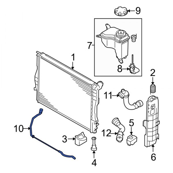 Engine Coolant Overflow Hose