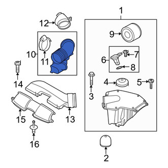 BMW OE - Rear Engine Air Intake Hose