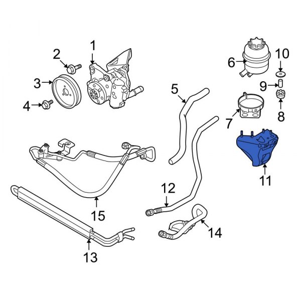 Power Steering Pump Reservoir Bracket