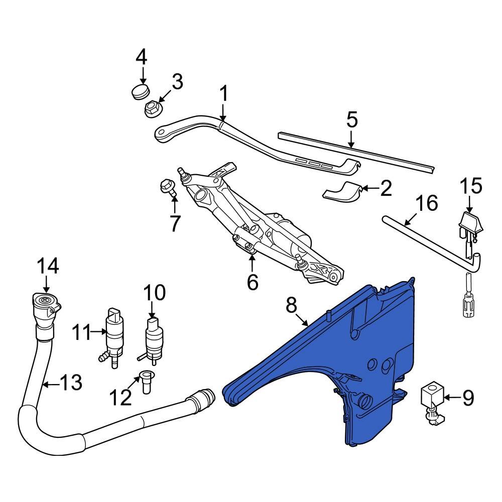 BMW Washer Fluid Reservoir - Genuine BMW 61667157147