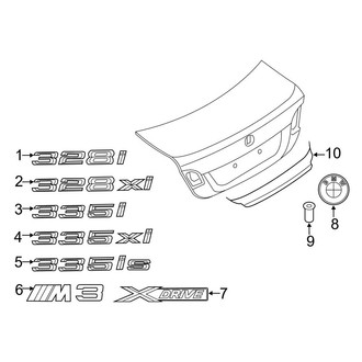 BMW OE - Trunk Lid - Exterior Trim (Coupe)