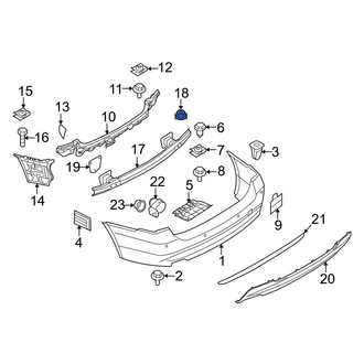 BMW OE - Rear Bumper Impact Bar Nut