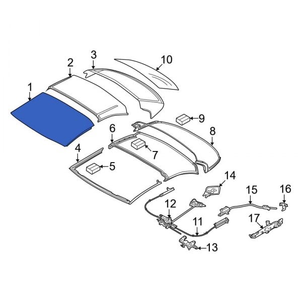 BMW OE 41007400554 - Front Convertible Top