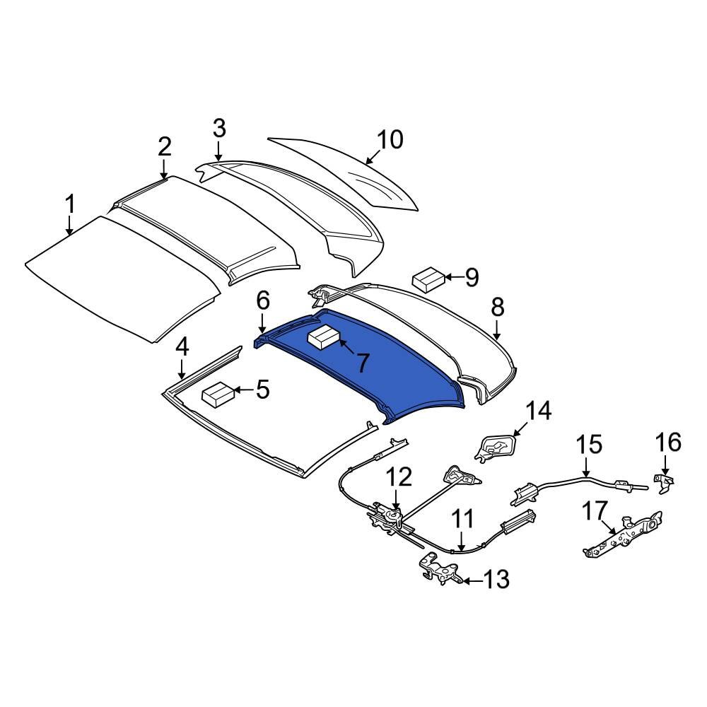 BMW OE 54377217243 - Center Convertible Top Seal