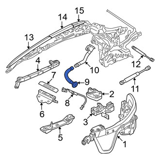 BMW OE - Convertible Top Stowage Compartment Drain Hose