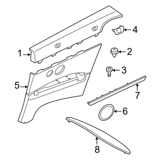 BMW OE - Quarter Panel - Interior Trim (Convertible)