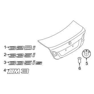 BMW OE - Trunk Lid - Exterior Trim (Convertible)