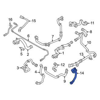 BMW OE - Lower Drive Motor Inverter Coolant Line