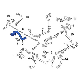 BMW OE - Lower Inner Drive Motor Inverter Radiator Hose