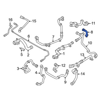 BMW OE - Left Drive Motor Inverter Coolant Line