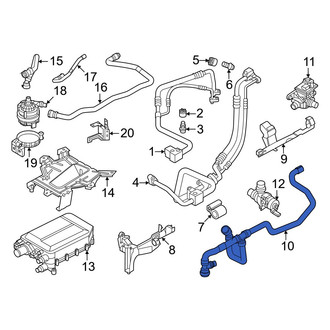 BMW OE - HVAC Heater Hose Outlet Tube